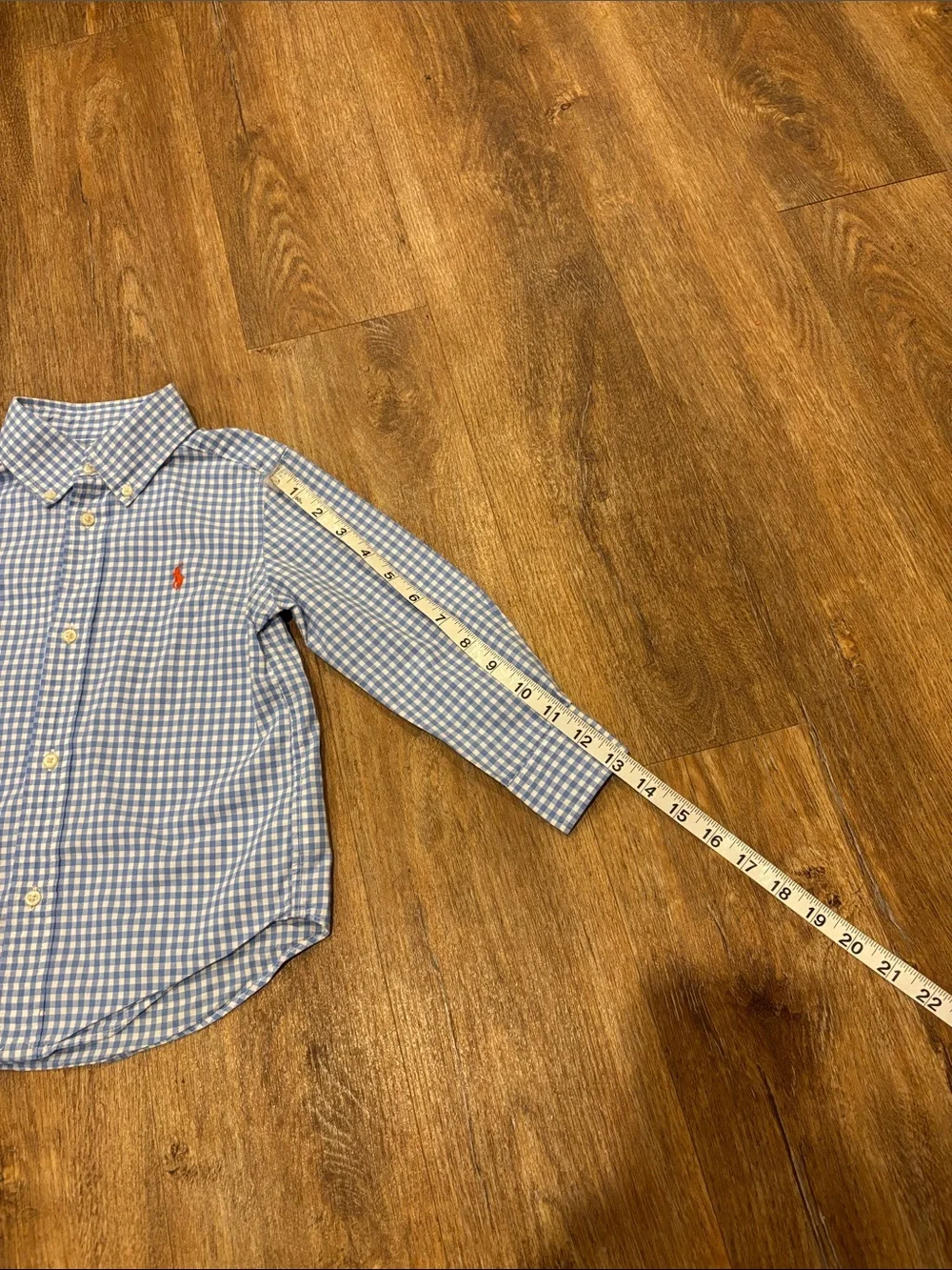 Lot of 4  Ralph Lauren Gingham Plaid Shirts Boys 3/3T  EUC